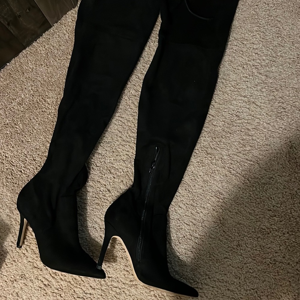 ALDO Thigh High Suede Boots | Black | Women’s Size 8